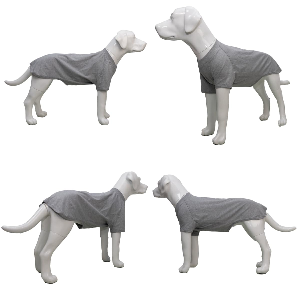 Lovelonglong Pet Clothing Dog Costumes Basic Blank T-Shirt Tee Shirts For Medium Dogs Gray Xxl